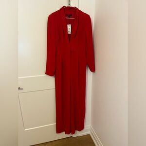 Dynamite Red Long Sleeve Jumpsuit